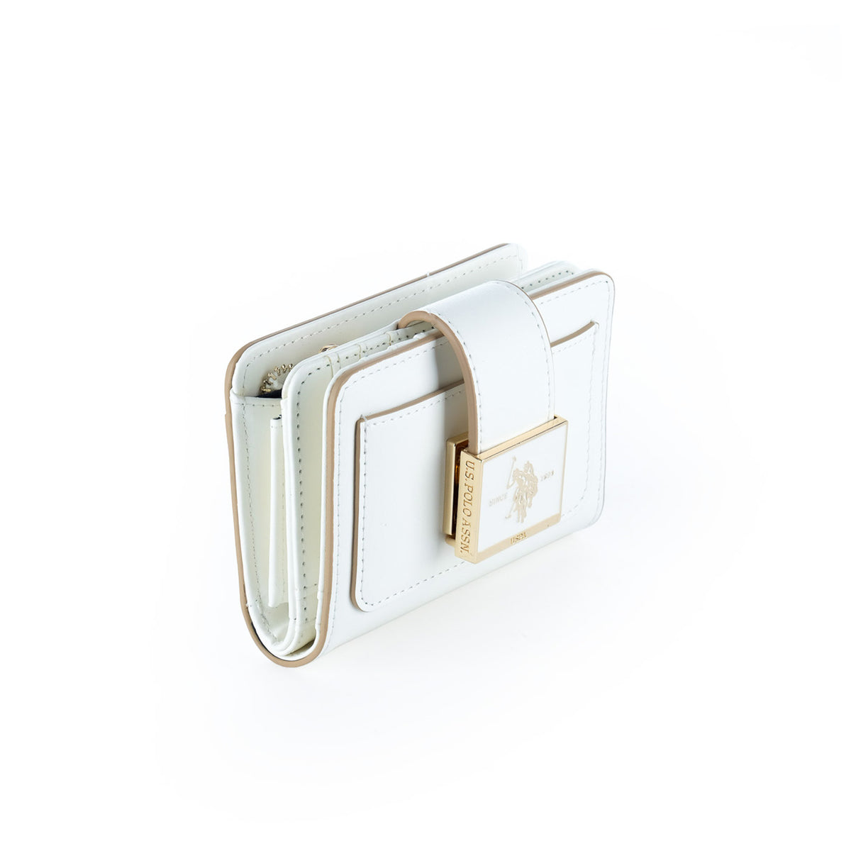 Porta-Moedas U.S. Polo Assn. Branco com Aba