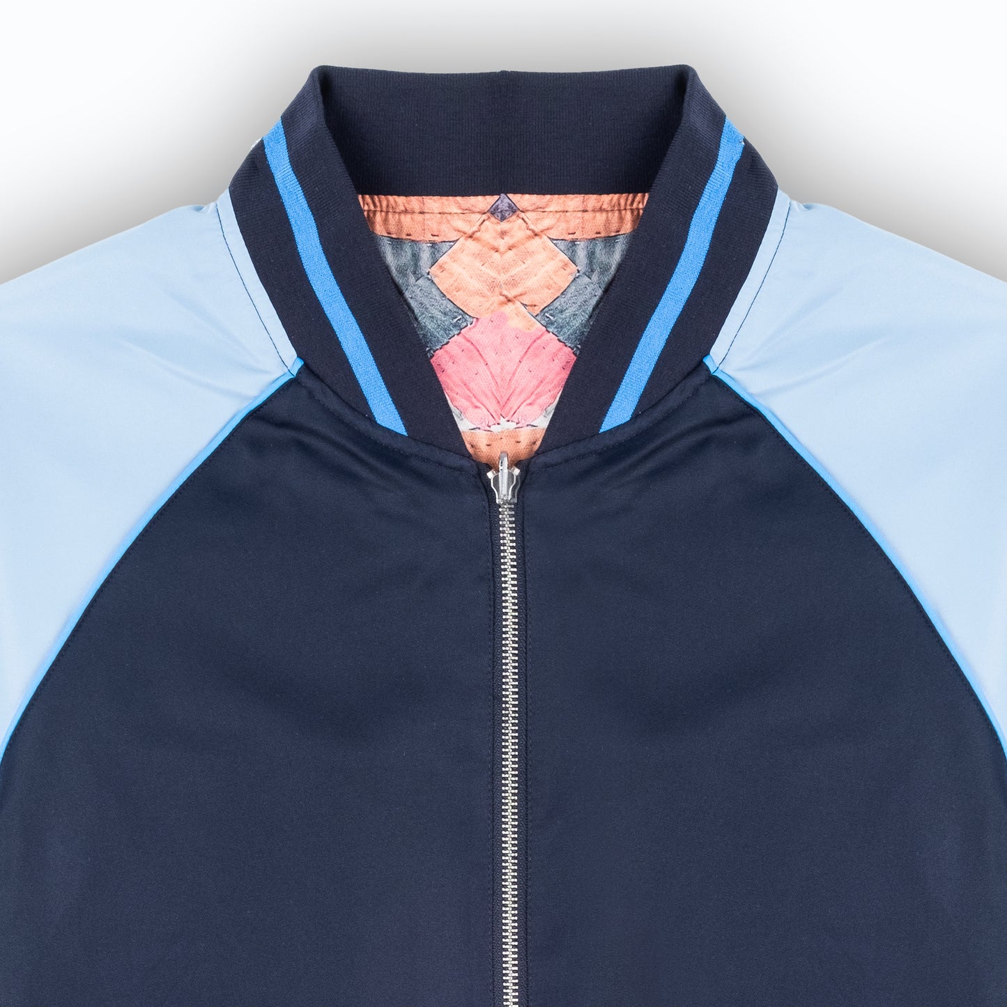 Casaco Reversível Homem Scotch & Soda Azul com Mangas Contrastantes e Fecho Frontal