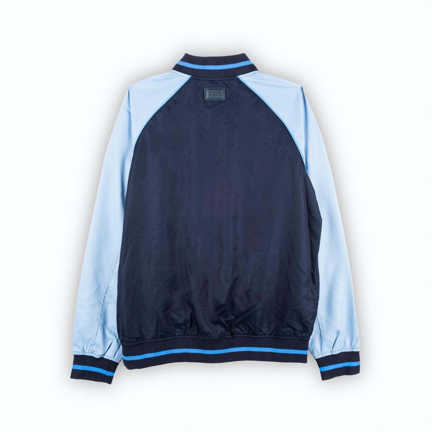 Casaco Reversível Homem Scotch & Soda Azul com Mangas Contrastantes e Fecho Frontal