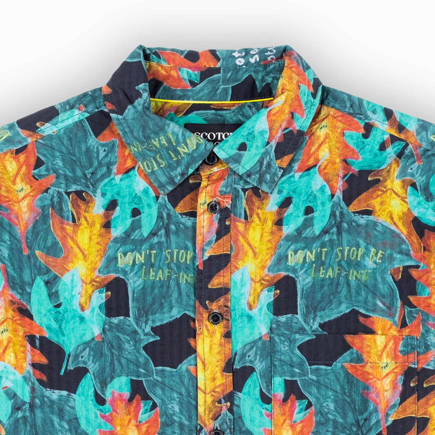 Camisa Homem Scotch & Soda Estampada Folhas Colorida