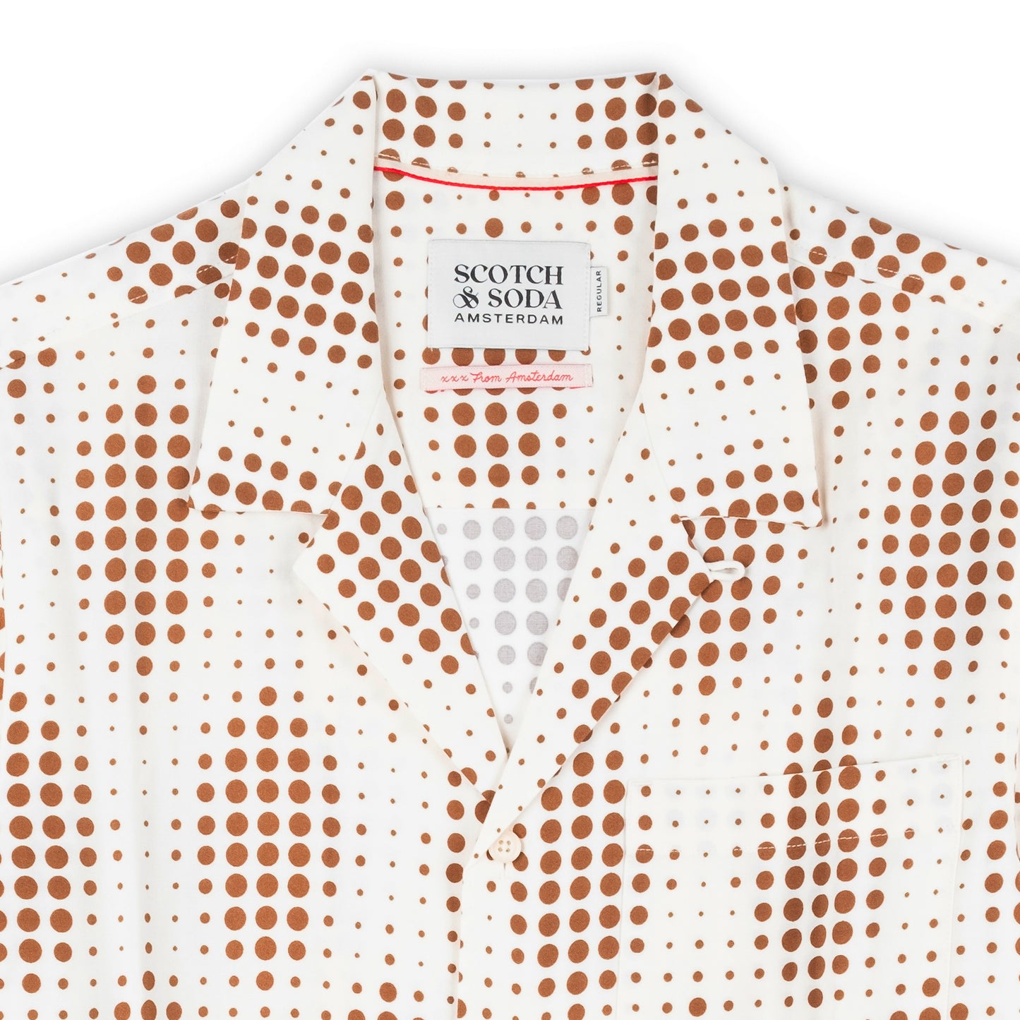 Camisa Homem Scotch & Soda Branca com Padrão Geométrico