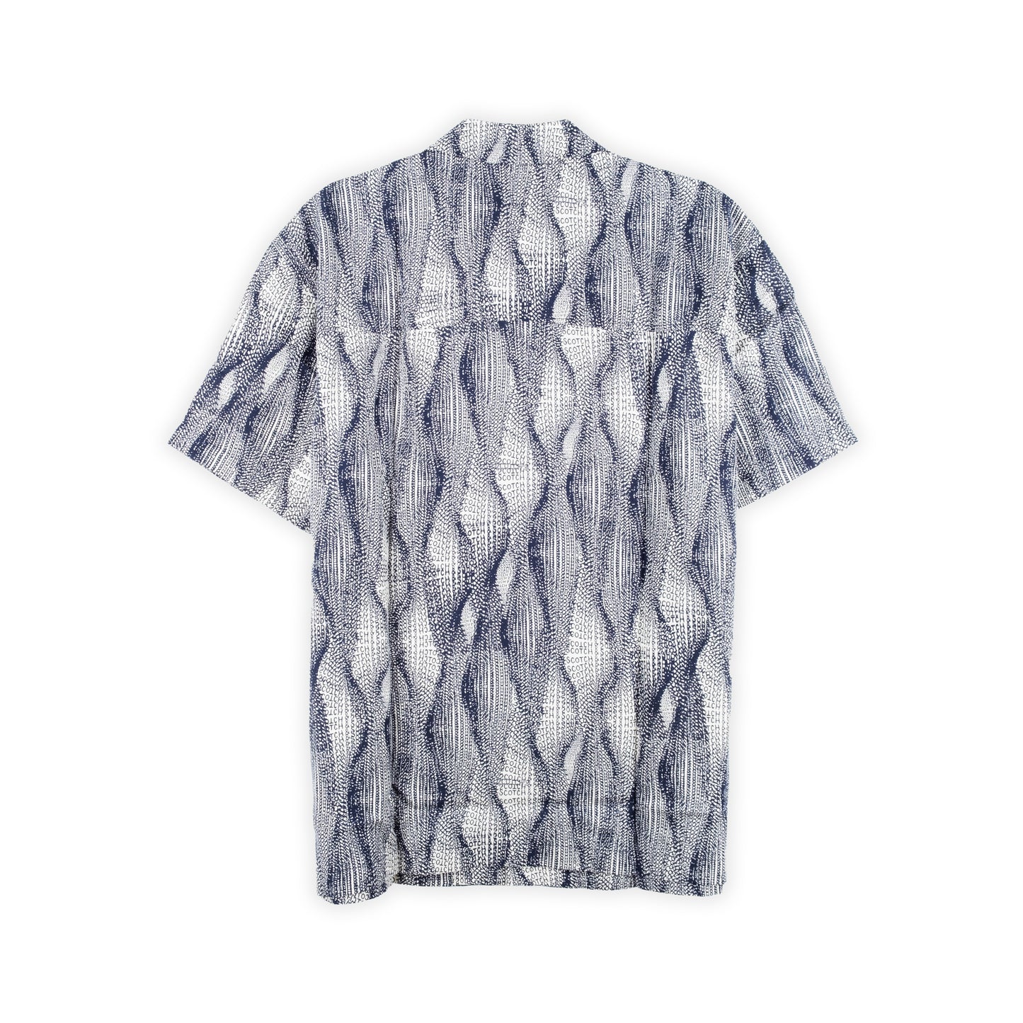 Camisa Homem Scotch & Soda Azul Estampada com Bolso Frontal