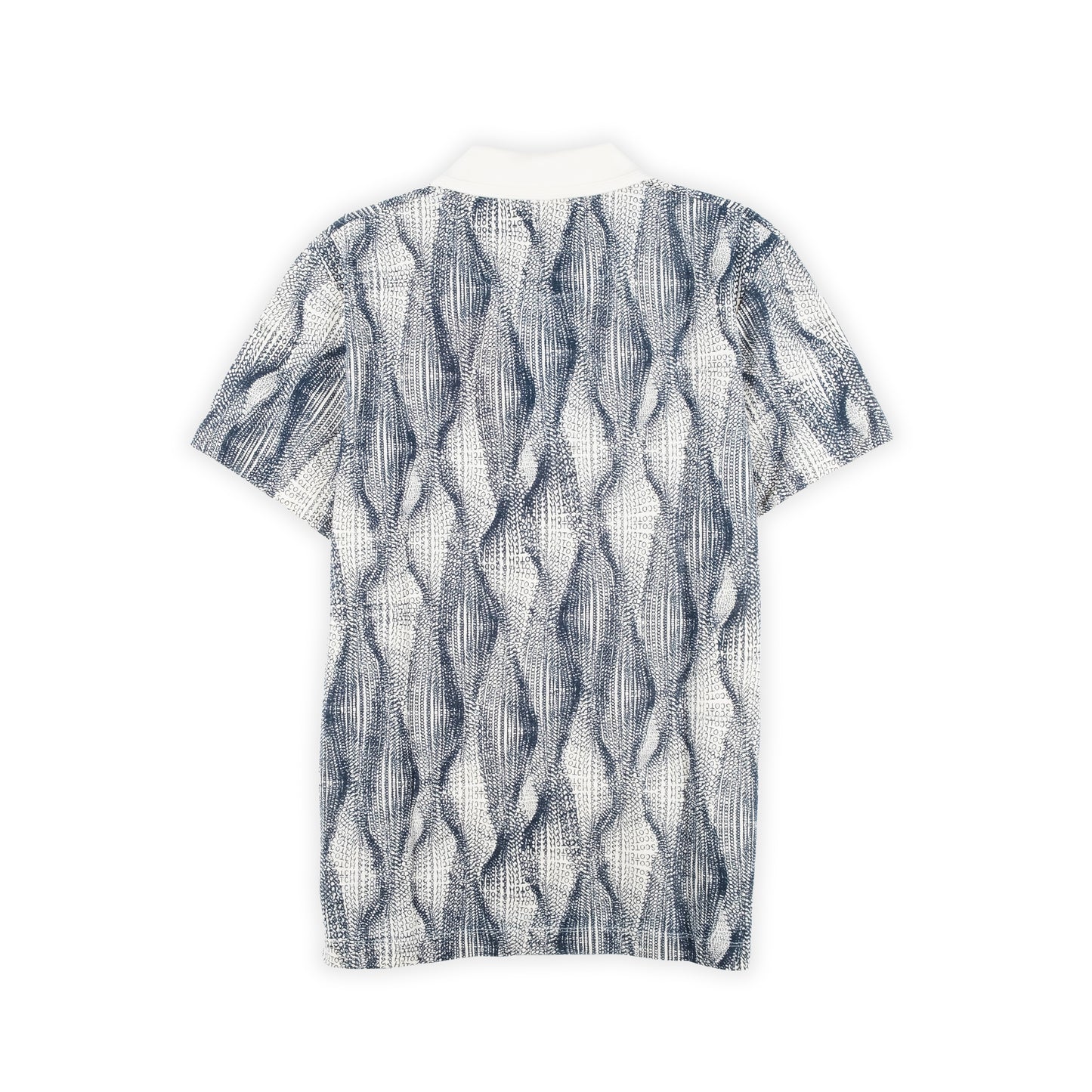 Polo Homem Scotch & Soda Azul Estampado com Gola Branca