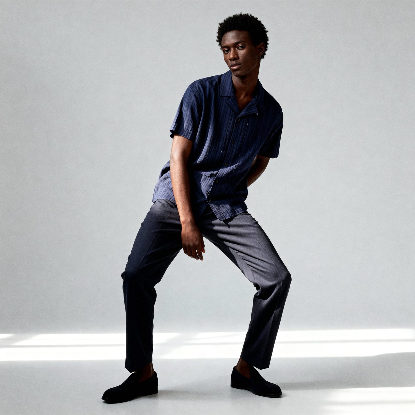 Camisa Homem Scotch & Soda Azul Marinho com Botões e Gola Clássica