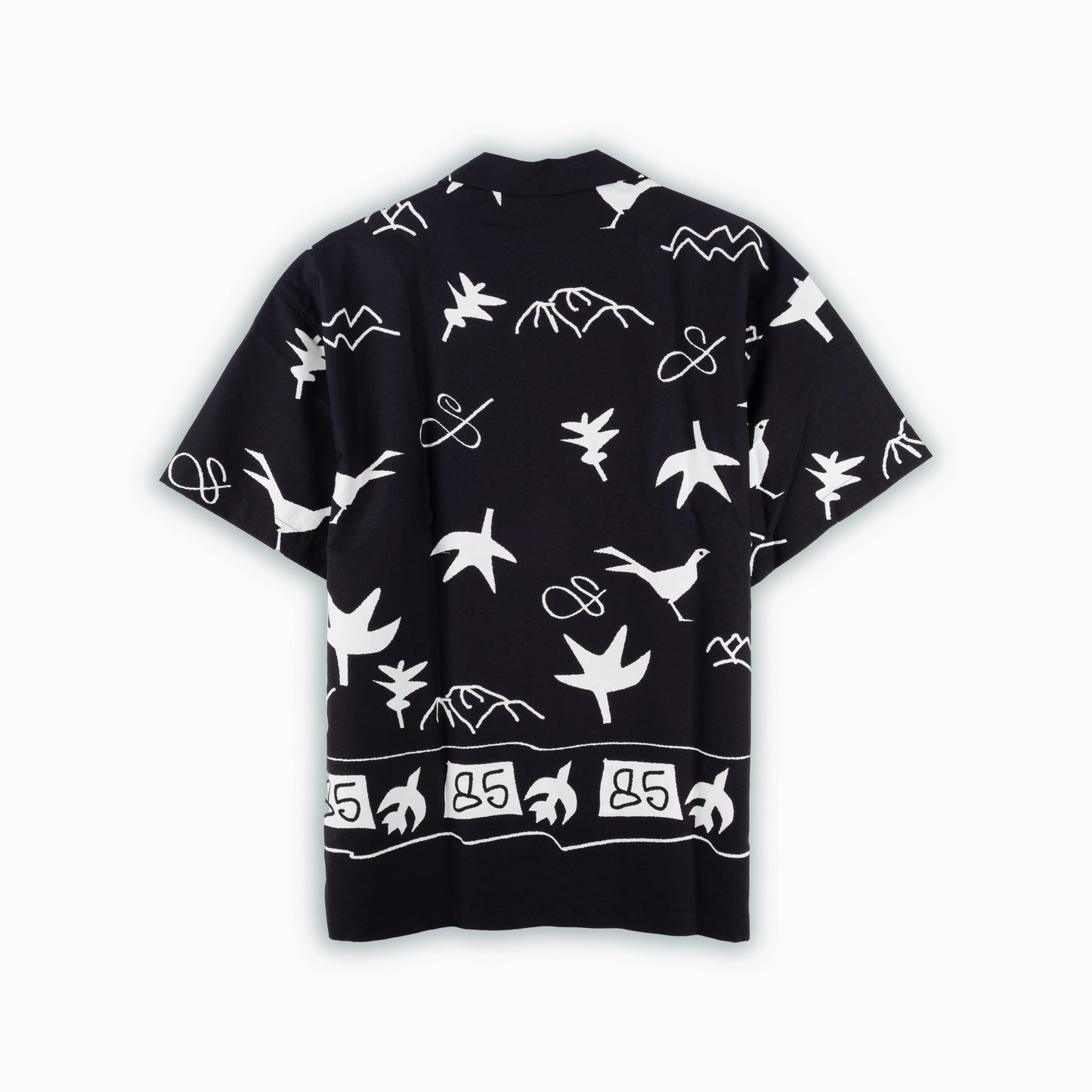 Camisa Homem Scotch & Soda Preta com Estampas de Pássaros