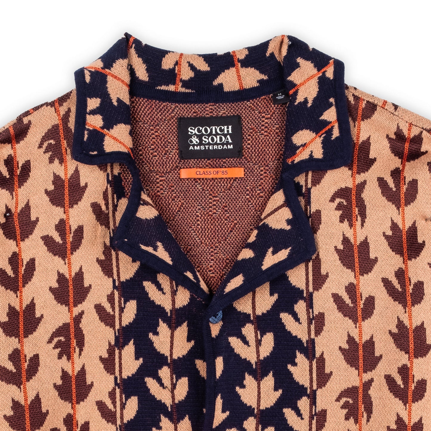 Camisa Homem Scotch & Soda Bege com Padrão Geométrico