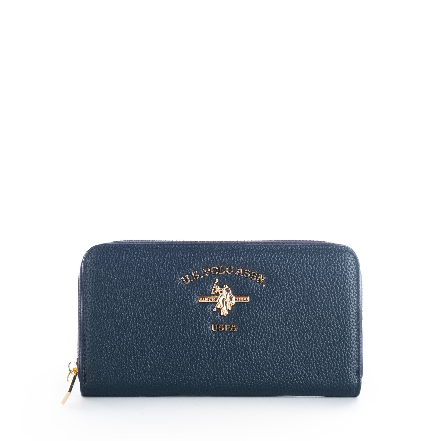 Porta Moedas Mulher Us Polo Azul Escuro com Logotipo Dourado