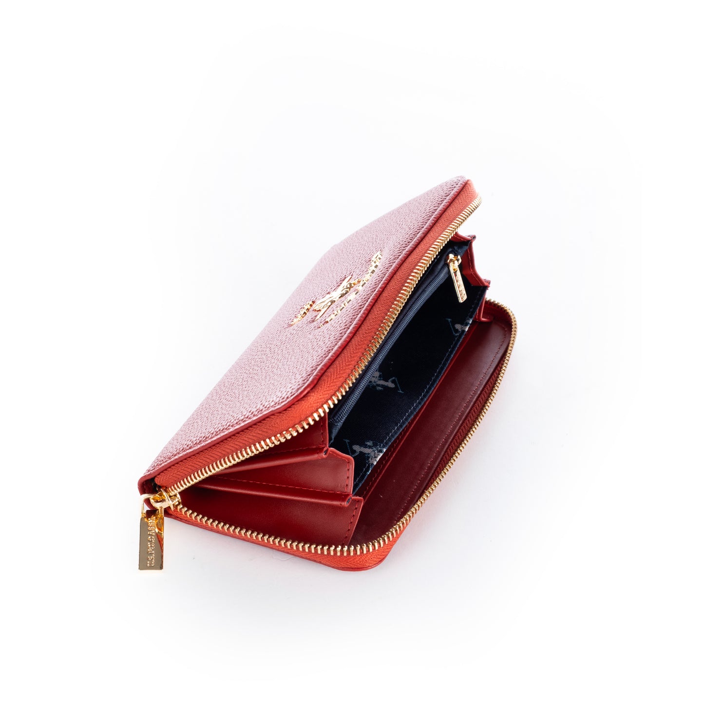 Porta Moedas Mulher Us Polo Vermelho com Logotipo Dourado