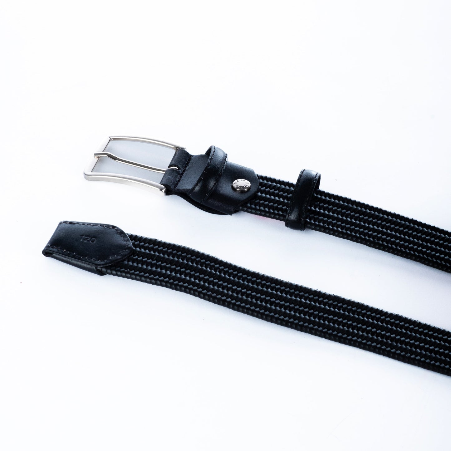 Cinto Homem Yes Zee Preto com Textura Entrançada e Fivela Metálica