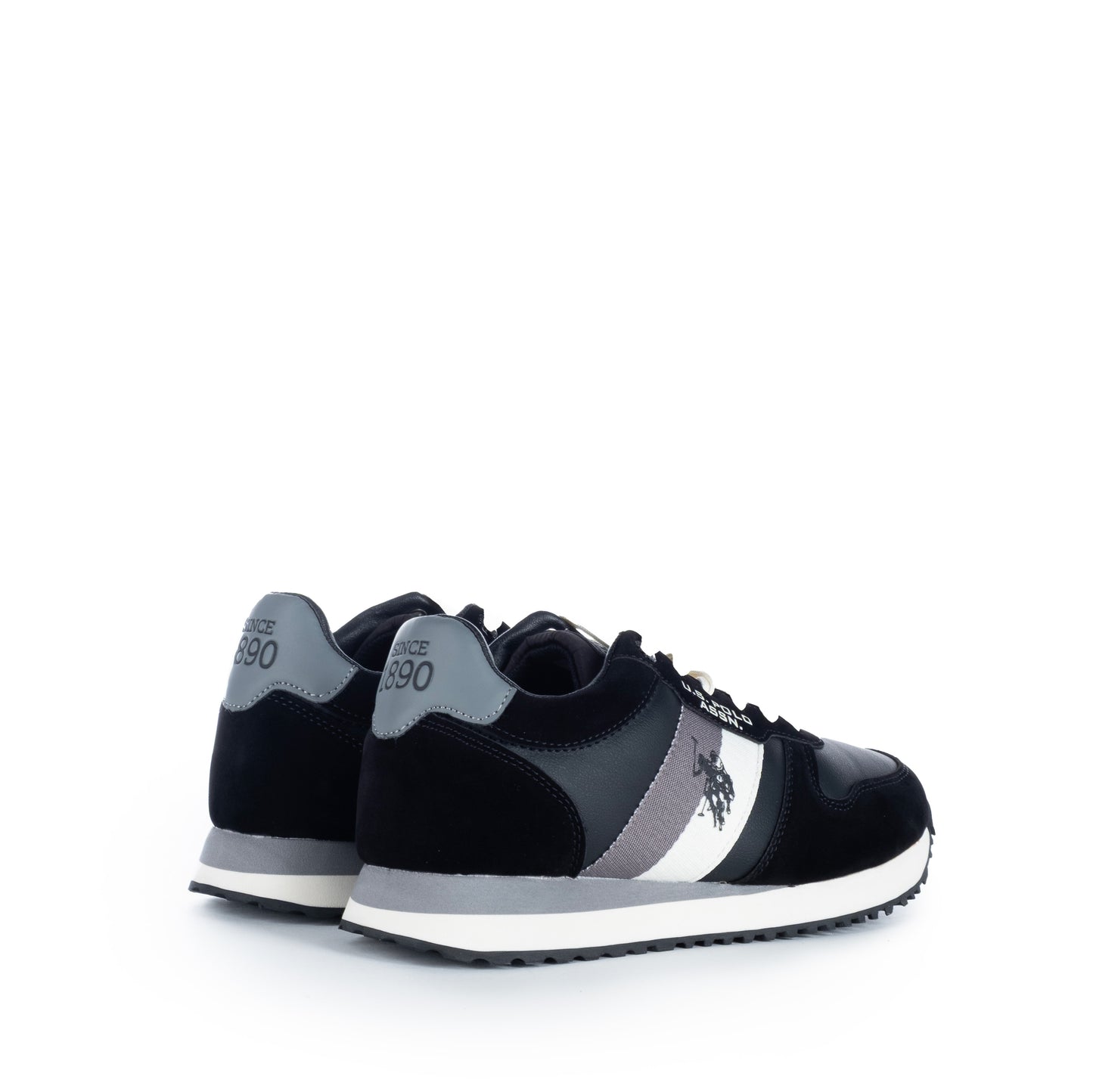 Ténis Homem Us Polo Preto/Cinza com Detalhe de Logo